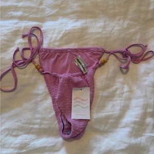 Dippin’ Daisies Pink Tie-Side Cheeky Bikini Bottoms NEVER WORN